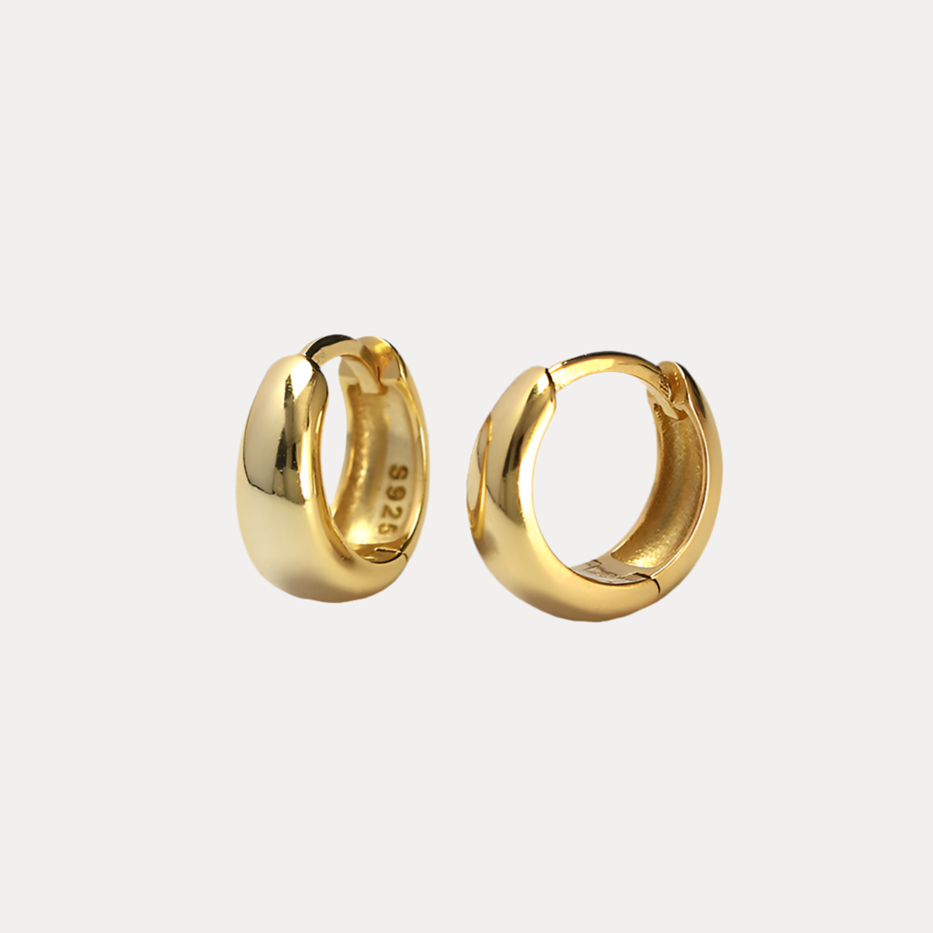 Classic Tapered Huggies in 18K Gold-Plating or Silver