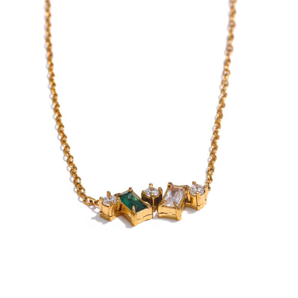 18K Baguette Bar Necklace