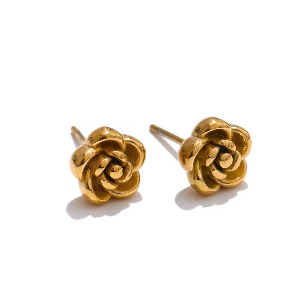 18K Rose Studs