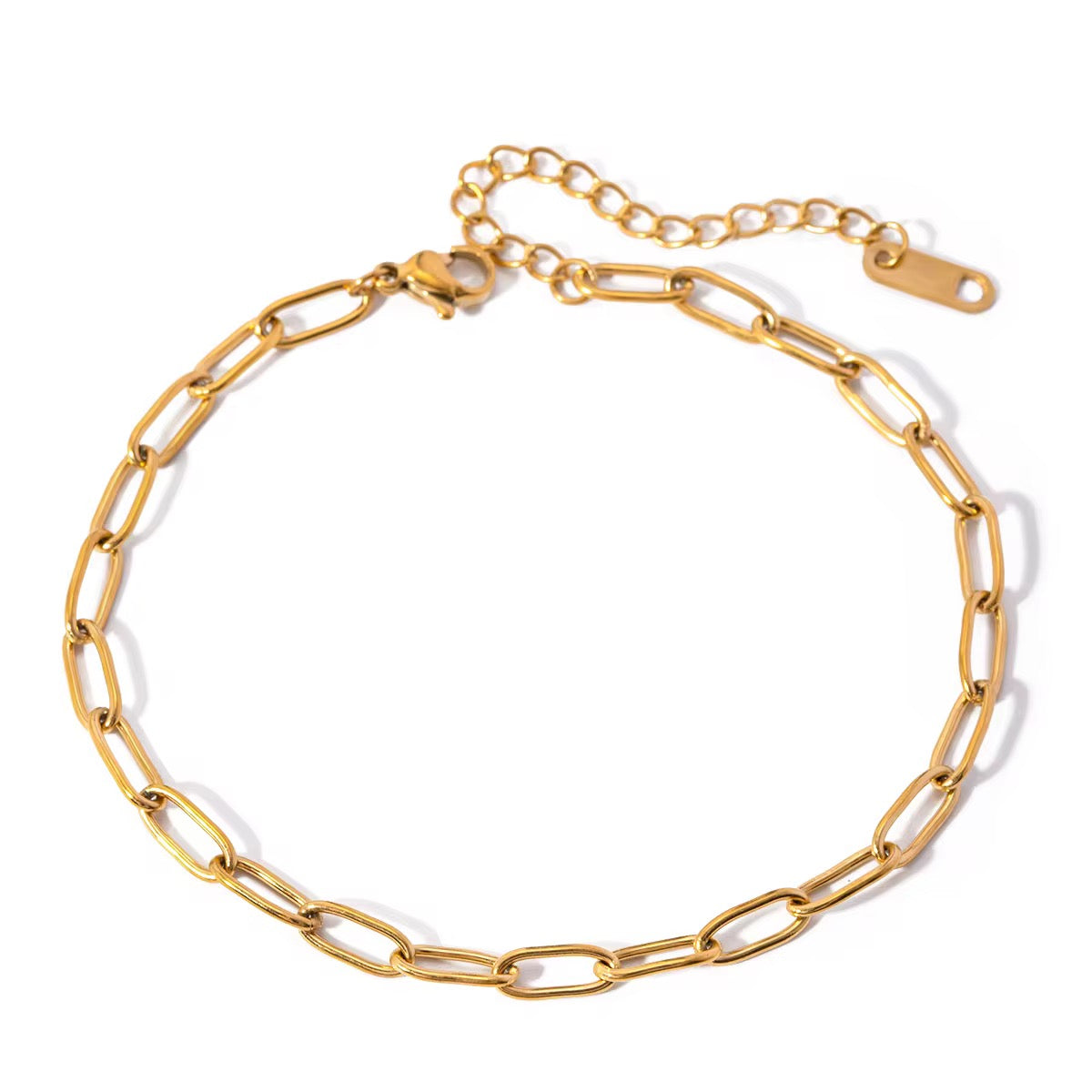 18K Paper Clip Anklet