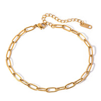 18K Paper Clip Anklet