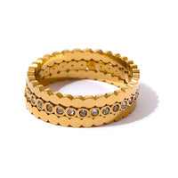 18K Gold Filled Trio Stackable Rings