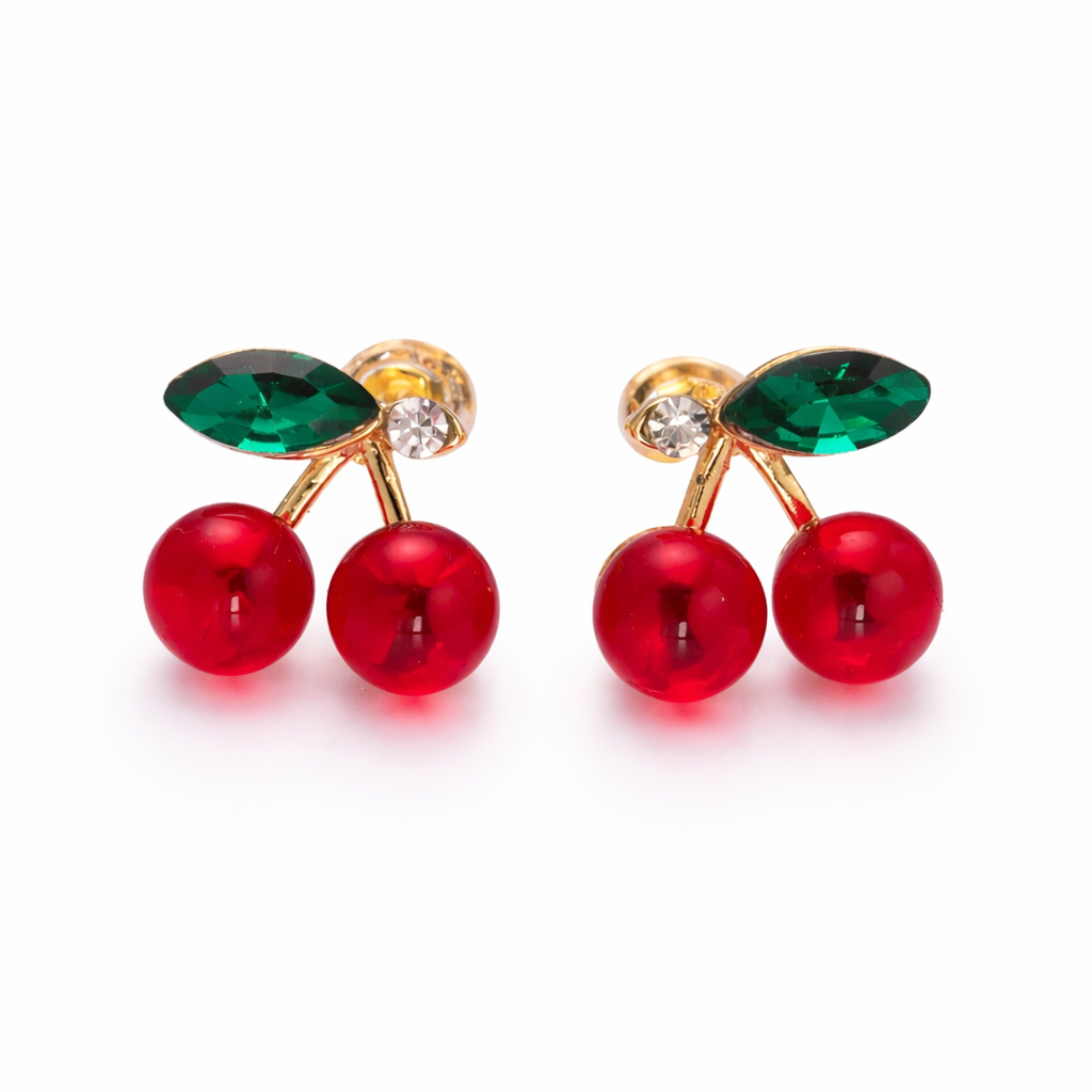 18K Gold Filled Cherry Studs