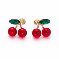 18K Gold Filled Cherry Studs