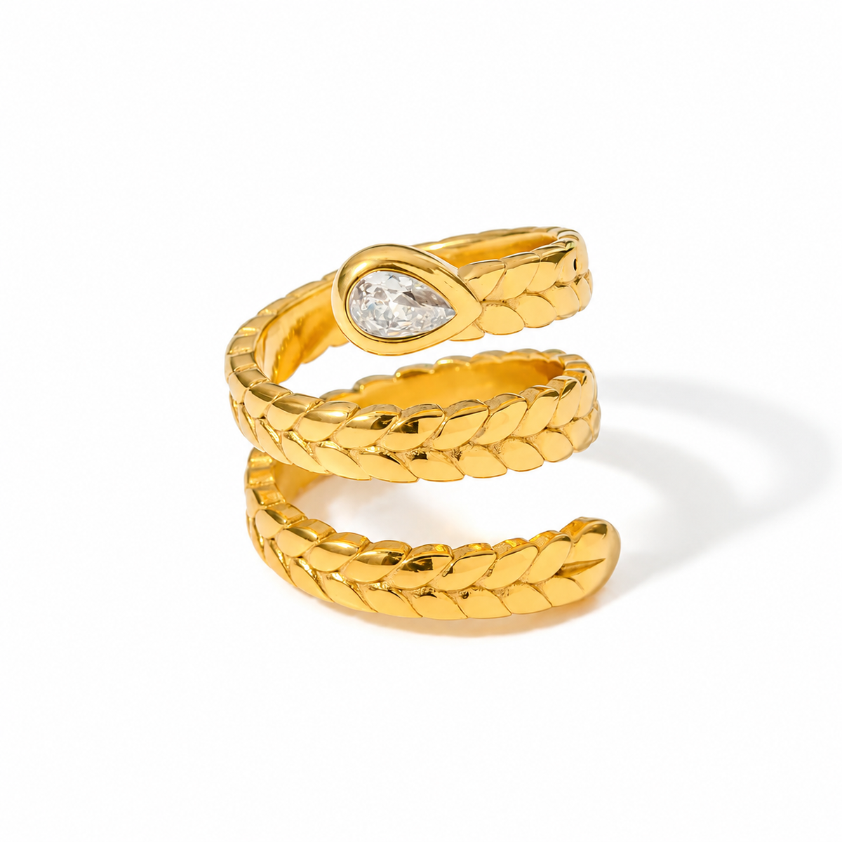 18K Spiral Wrap Ring