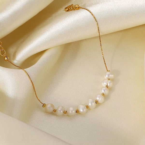 18K Freshwater Pearl Bracelet