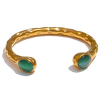 18K Cat Eye Bangles