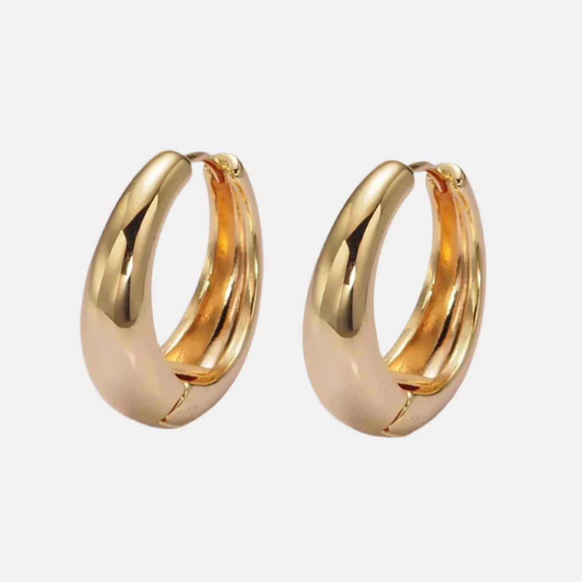 Dome Hoops in 16K Gold-Filled