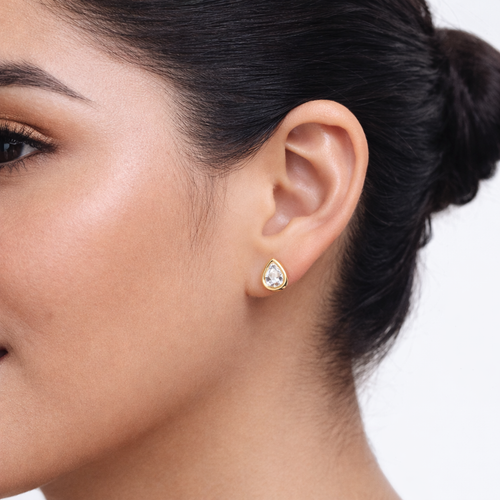 14K Mini Tear Drop Studs