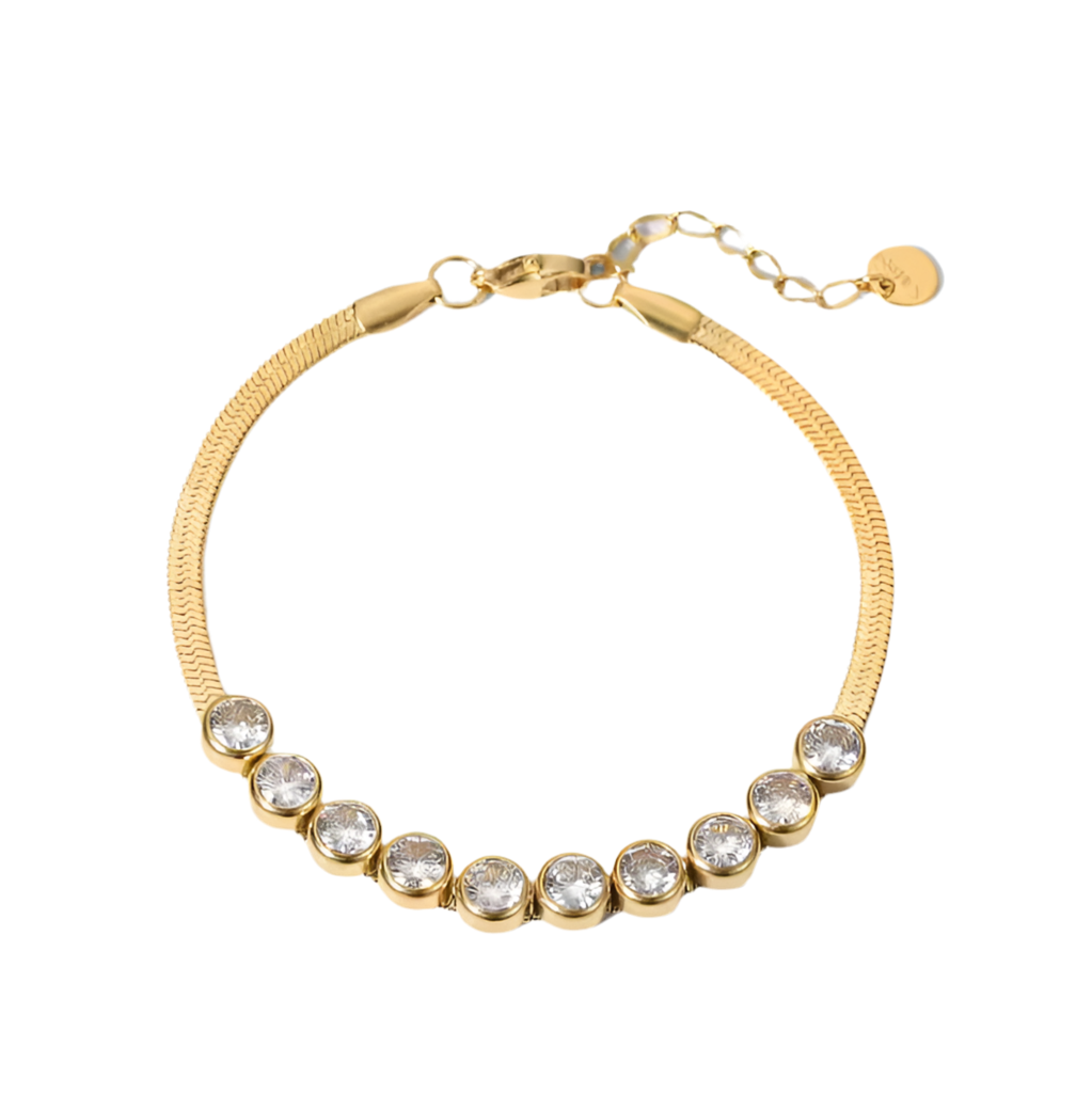 18K Round Bezel Bracelet