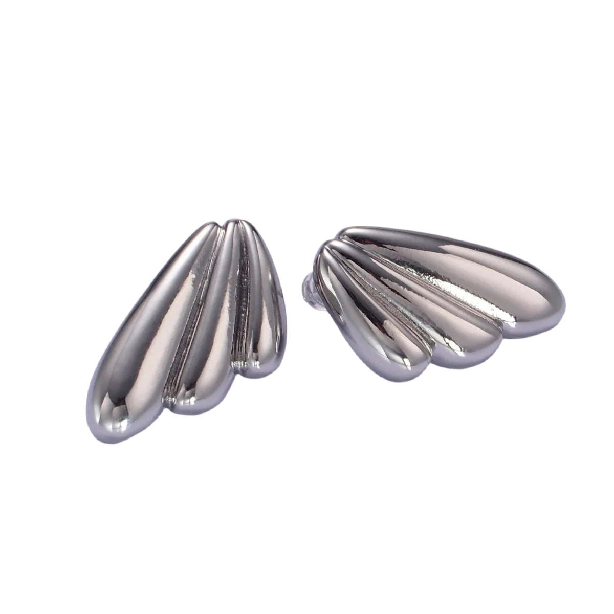 White Gold Filled Rain Drop Studs