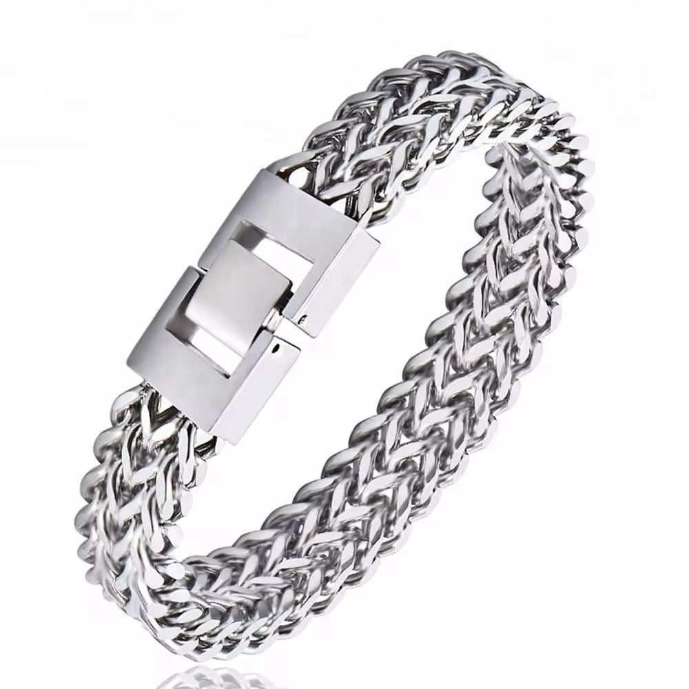 Silver Cable Mesh Bracelet