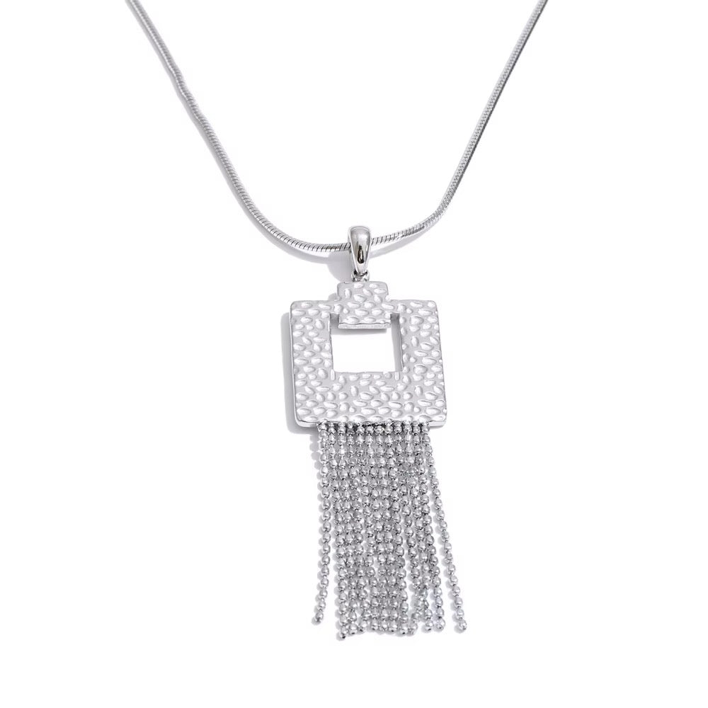 Silver Modern Eclectic Necklace