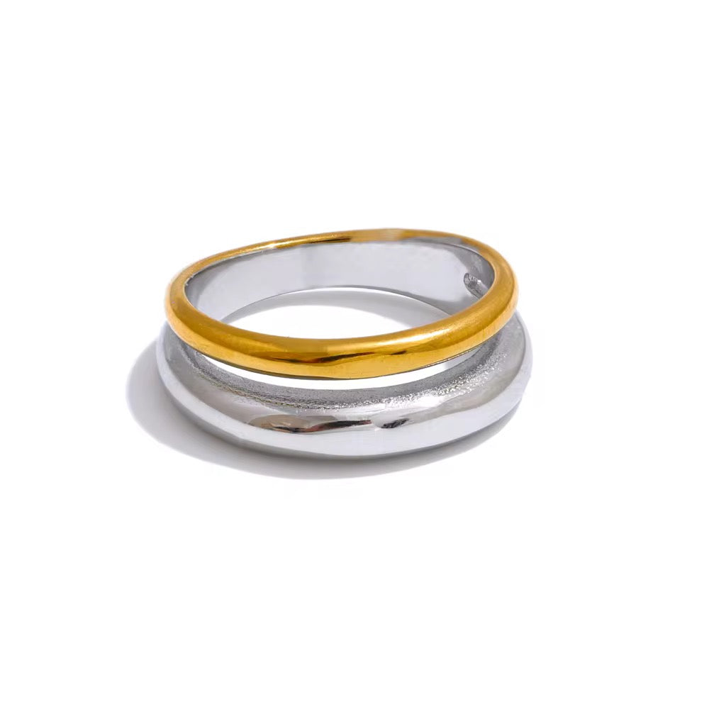 Two Tone Layered Ring