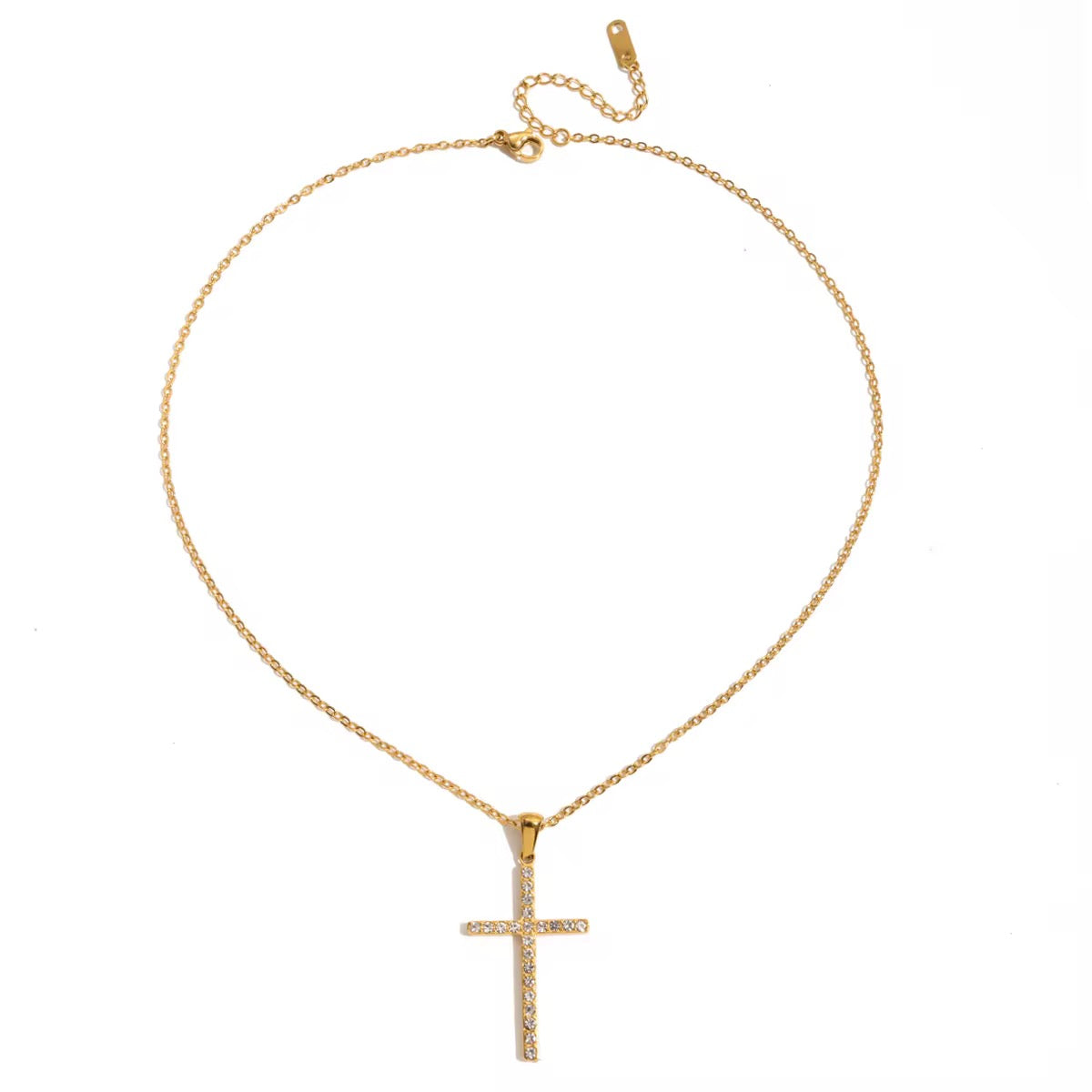 18K Dainty Cross Chain Necklace