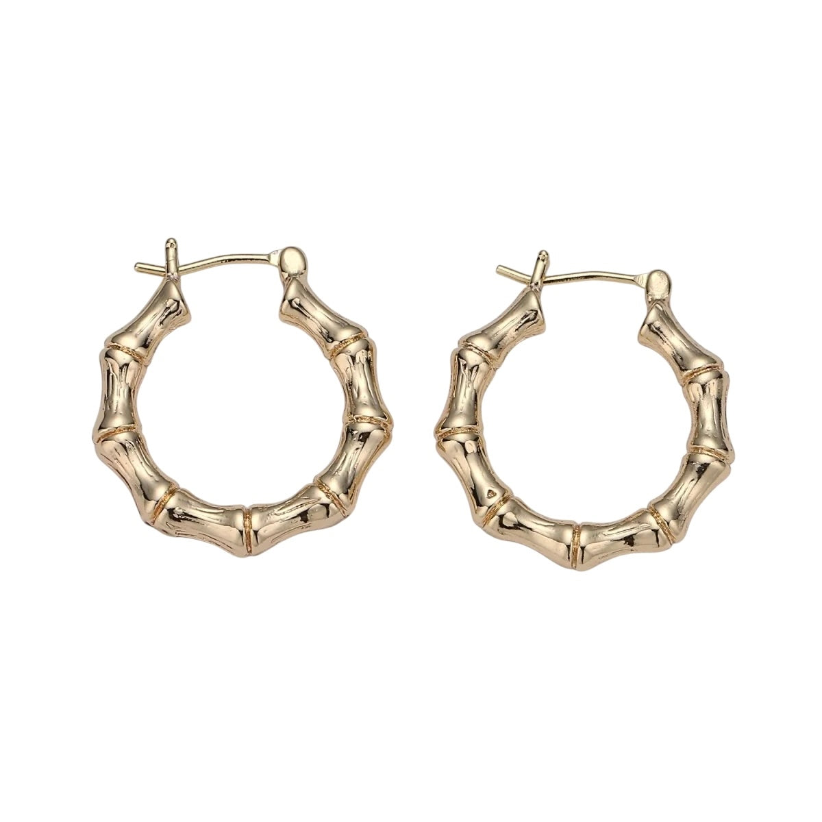 16K Gold Filled Bamboo Small Hoops