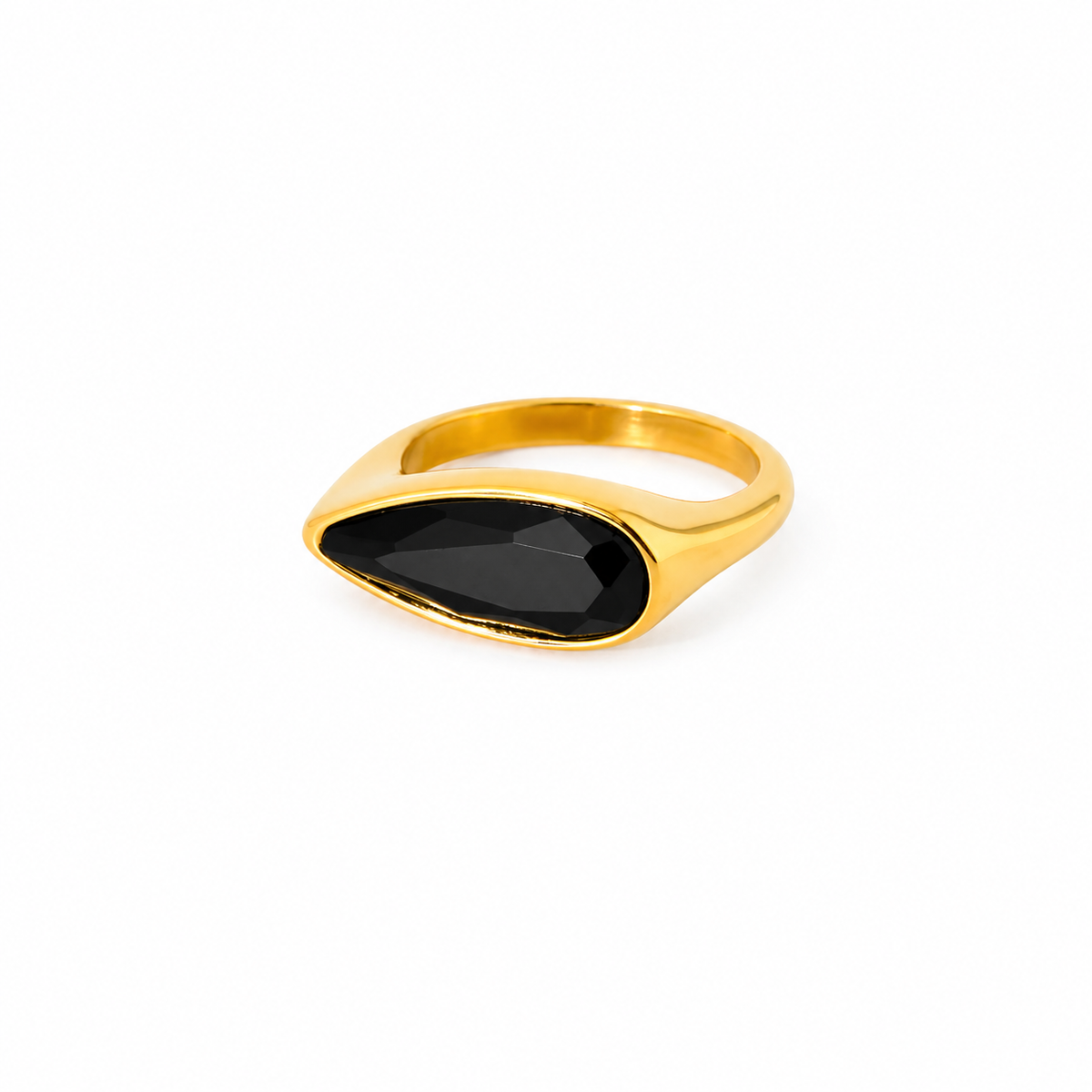 18K Midnight Marquise Ring