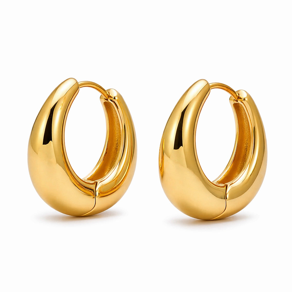 18K Dome 18MM Mini Hoops