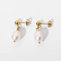 18K Fresh Water Pearl Classic Drop Earrings