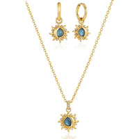 18K Celestial Blue Moon + Sun