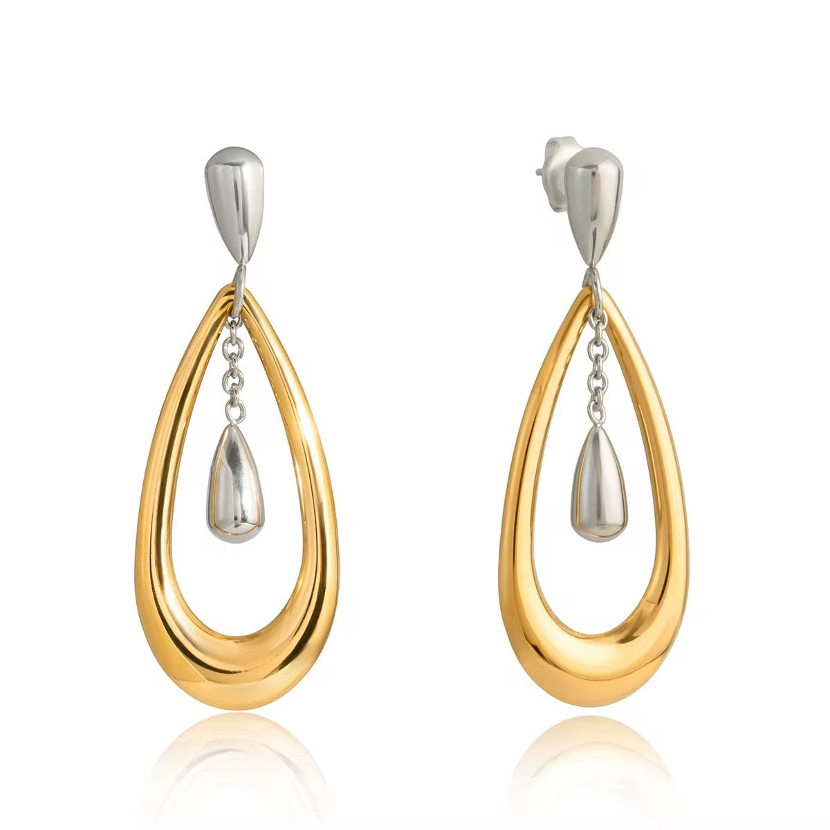 Two Tone Aurora Dangling Earrings