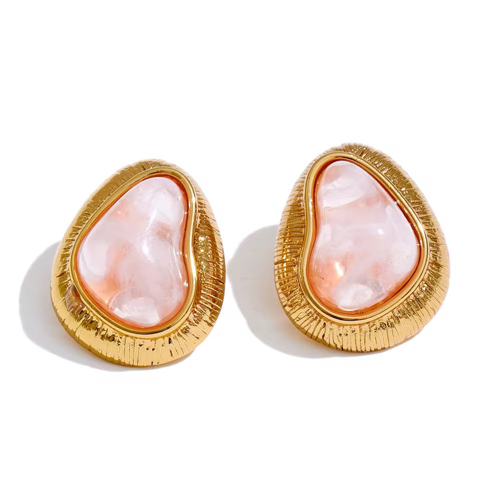 18K Roseus Statement Studs