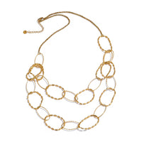 18K Layered Circles Necklace