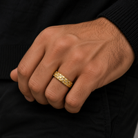 18K CZ Squares Ring