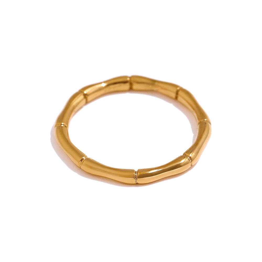 18K Thin Bamboo Ring