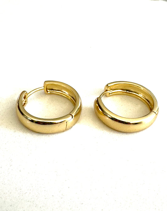 14K Gold Filled Classic Band 22mm Hoops