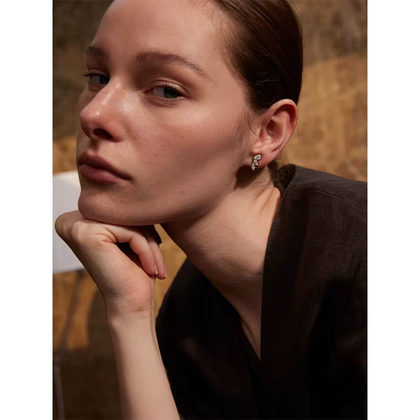 18K Marquise Pear Cut Studs