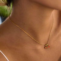 18K Dainty Cherry Necklace