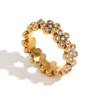 18K Flower Infinity Ring