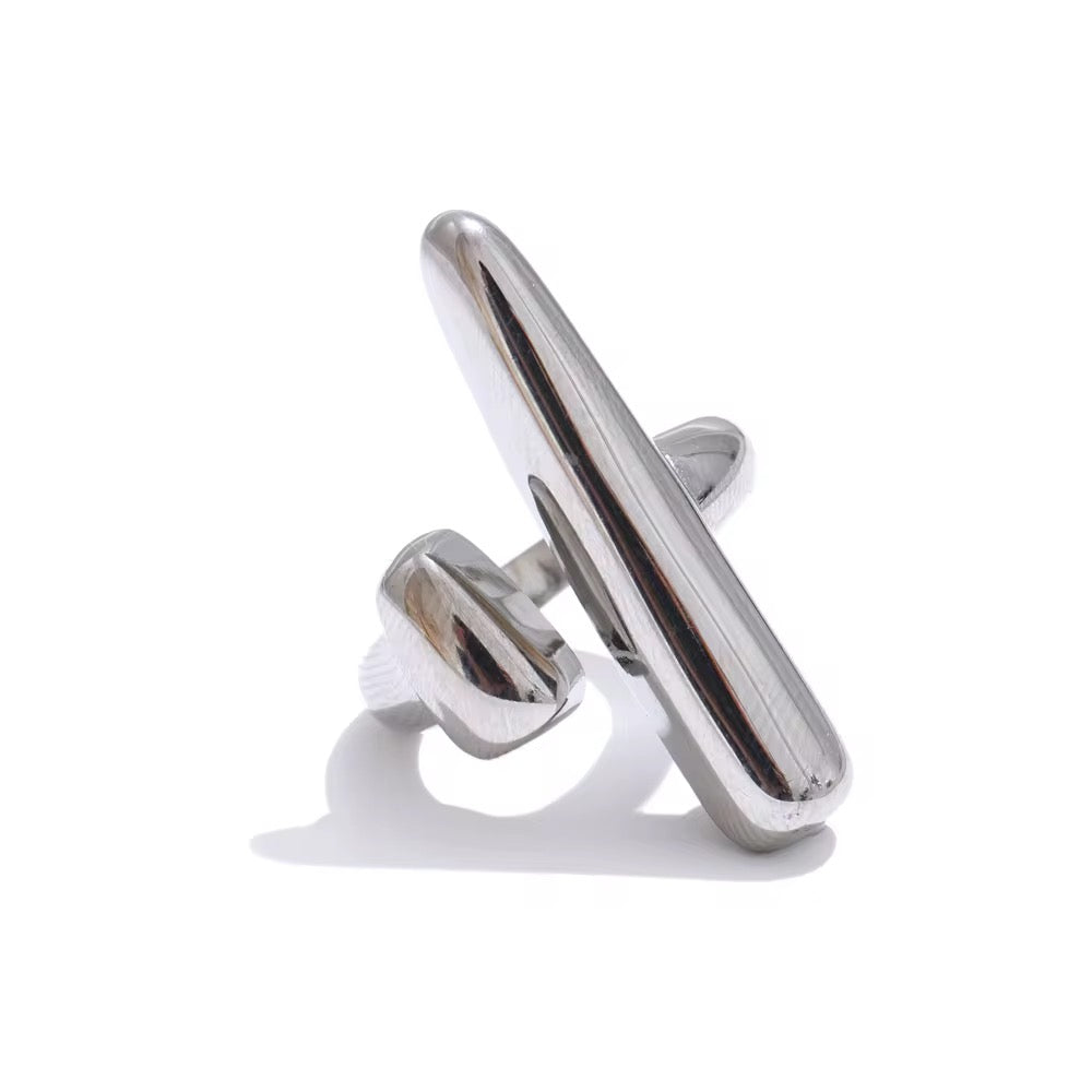 Silver Bar Adjustable Ring
