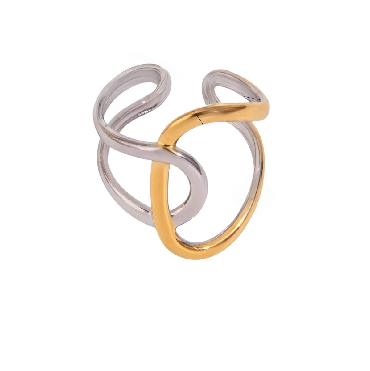 Two Tone Wrapped Adjustable Ring