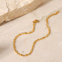 18K Oval Beaded Bracelet