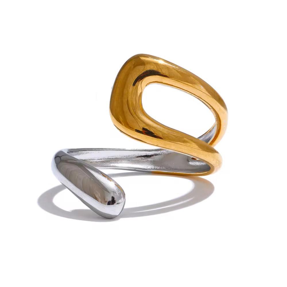Two Tone Wrap Adjustable Ring