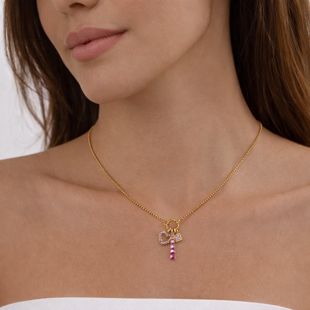 18K Blush Heart Necklace
