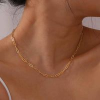 18K Classic Medium Paper Clip Necklace