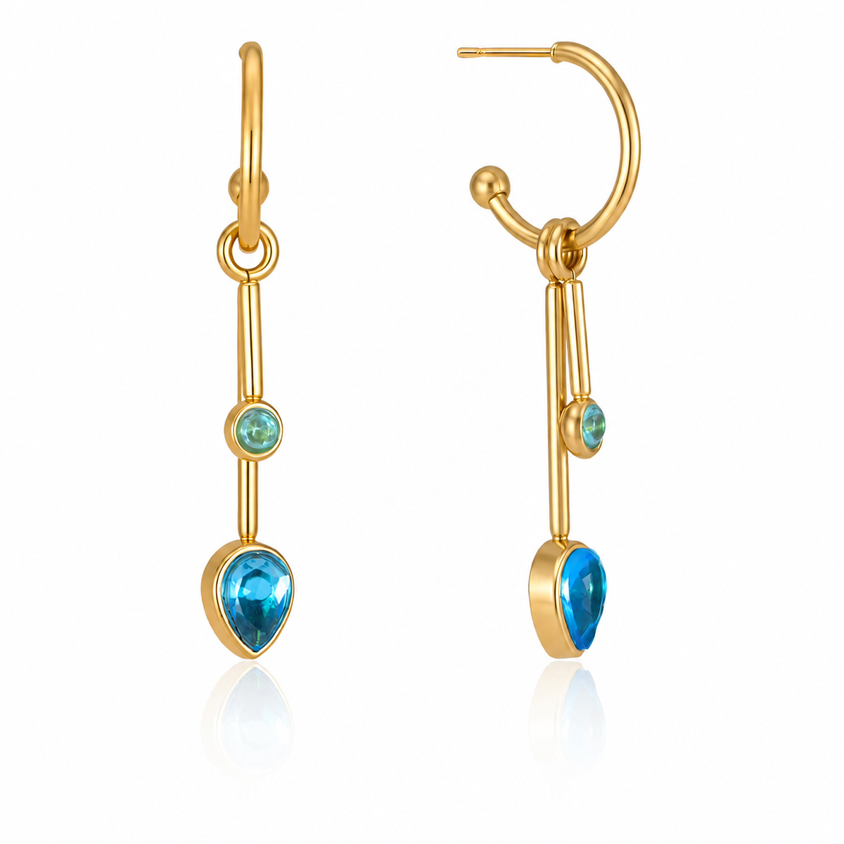 18K Tori Blue Dangles