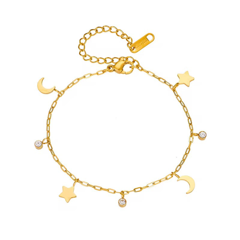 18K Dainty Celestial Bracelet
