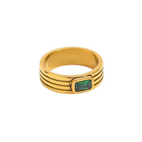 18K Baguette Stripe Ring