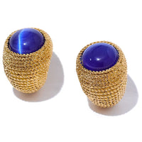 18K Vintage Snail Statement Earrings