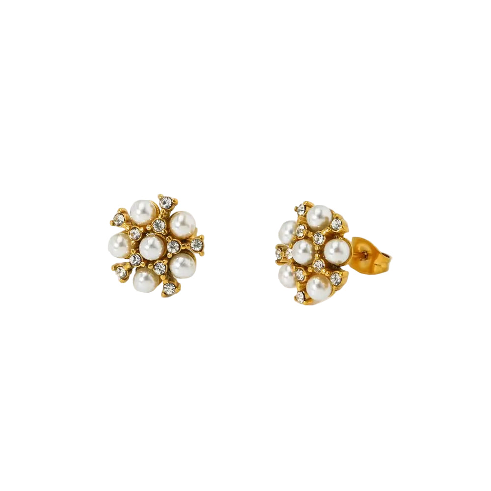 18K Adora Pearl CZ Studs