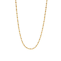 18K Dainty Oval Bead Chain