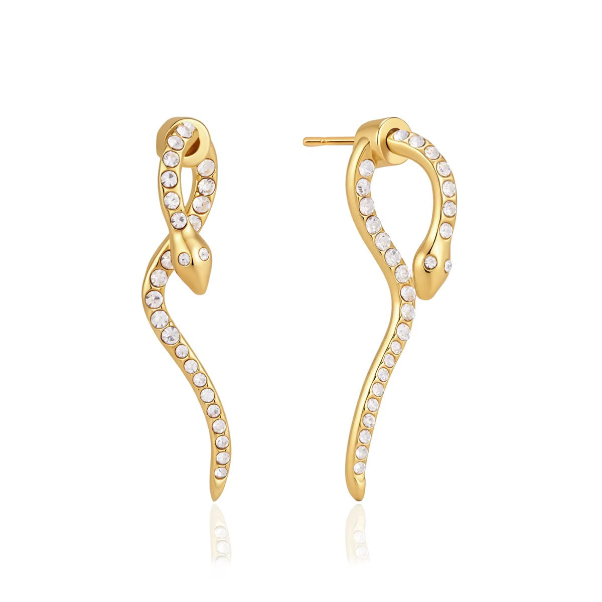 18K Alexandria Snake Earrings