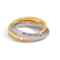 Two Tone Intertwined Ring