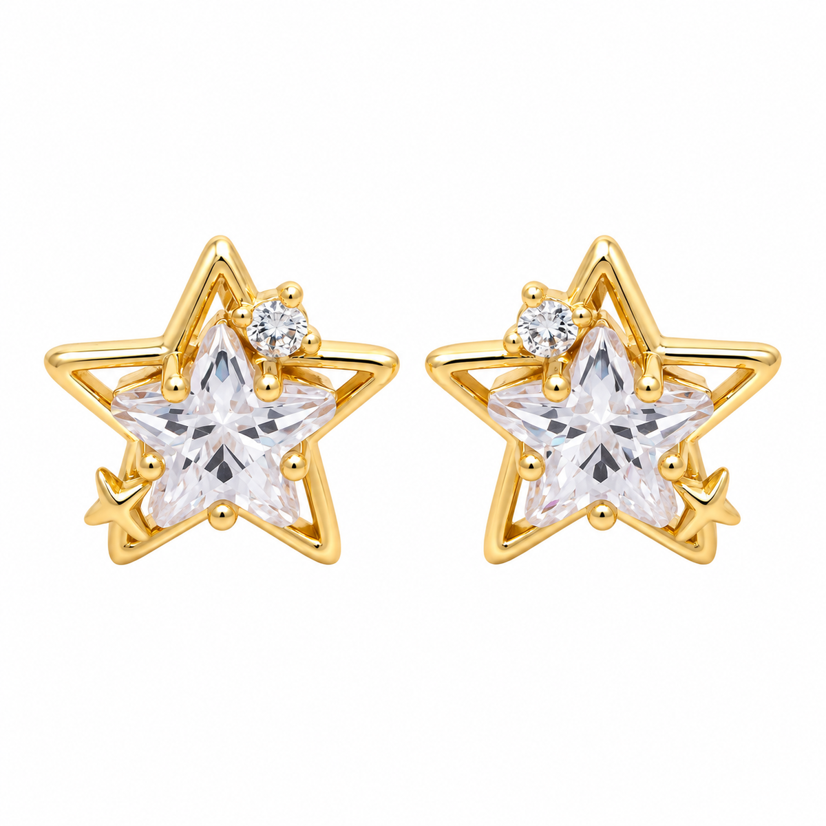 18K Aurora Star Studs