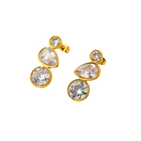 Pave Drops in 18K Gold-Plating with Cubic Zirconia