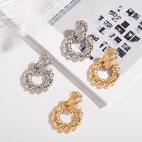 14K Gold Filled French Twist Croissant Earrings